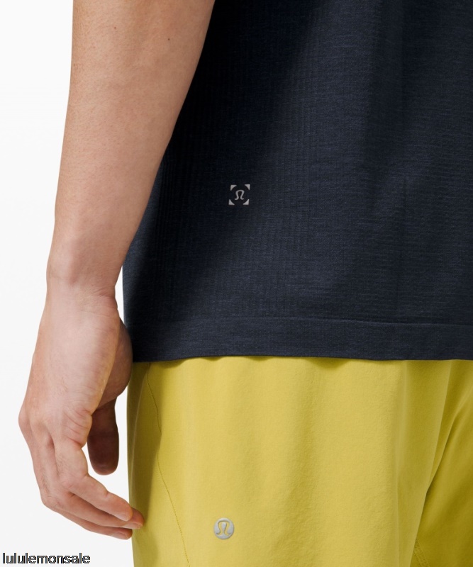 Lululemon Deutschland DELULU781 | Lululemon Deutschland Mineral Blue Metal Vent Tech Kurzarmshirt 20